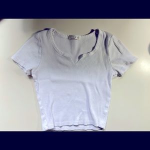 COTTON ON White Notch Neck Ribbed Tee